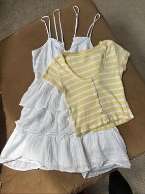 Aerie/AE bundle-Tiered Strappy Dress & crop top